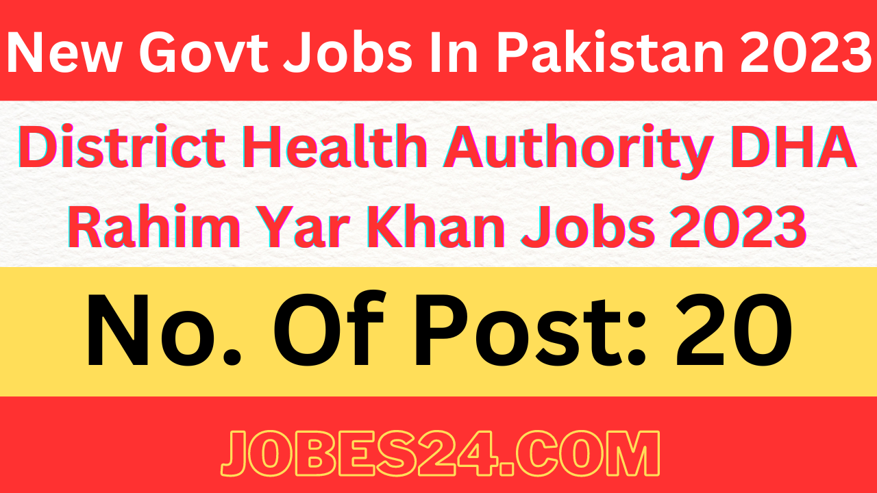 District Health Authority Rahim Yar Khan Jobs 2023