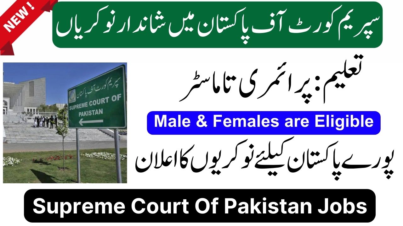 Supreme Court Of Pakistan Jobs 2023