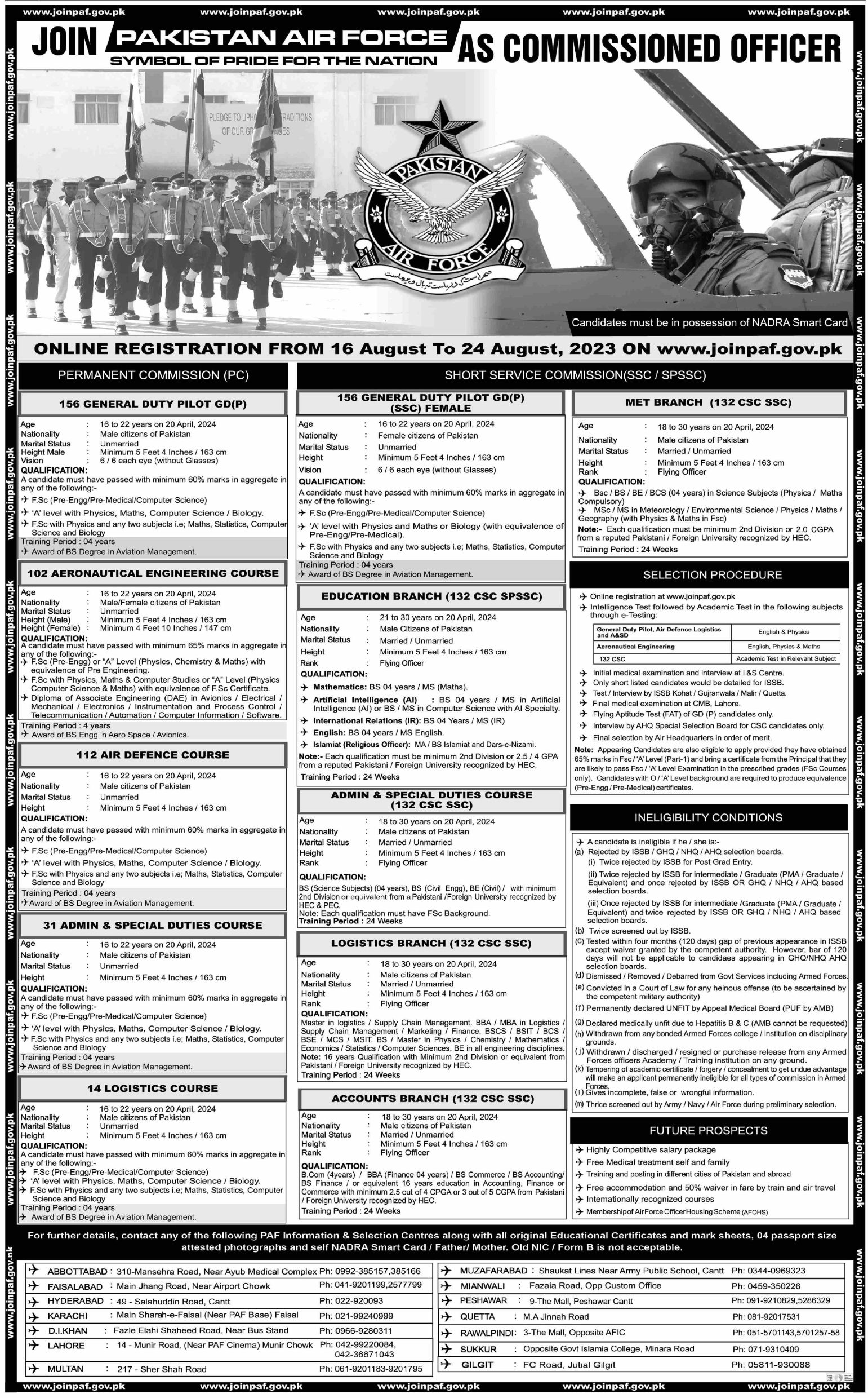 Pakistan Air Force PAF Jobs 2023 Advertisement